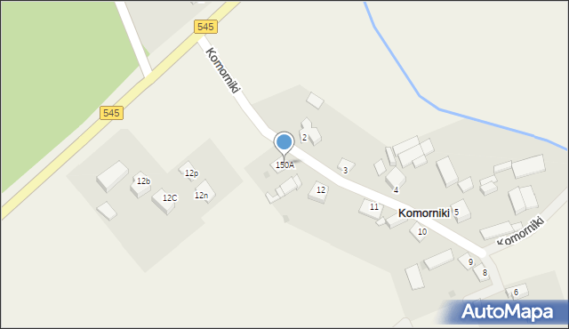 Komorniki, Komorniki, 150A, mapa Komorniki