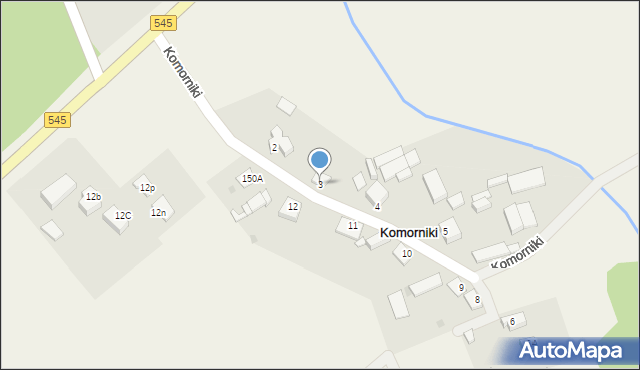 Komorniki, Komorniki, 3, mapa Komorniki