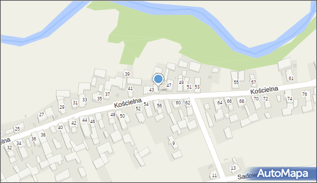 Komorniki, Kościelna, 45, mapa Komorniki