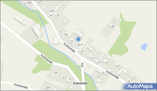 Komorniki, Komorniki, 20, mapa Komorniki