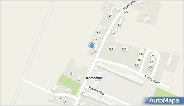 Komorniki, Komorniki, 11, mapa Komorniki