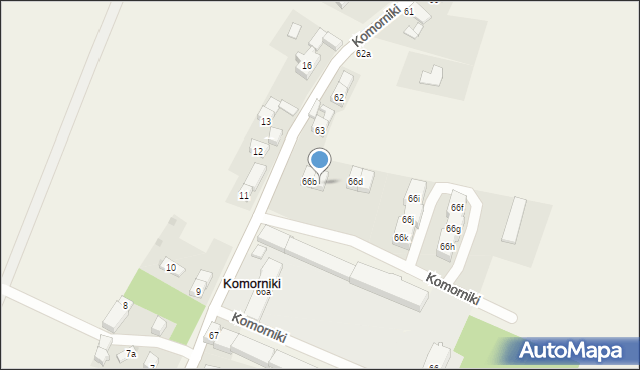 Komorniki, Komorniki, 66c, mapa Komorniki