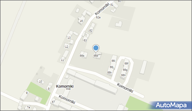 Komorniki, Komorniki, 66d, mapa Komorniki