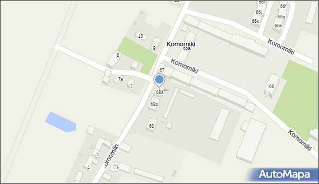 Komorniki, Komorniki, 68a, mapa Komorniki