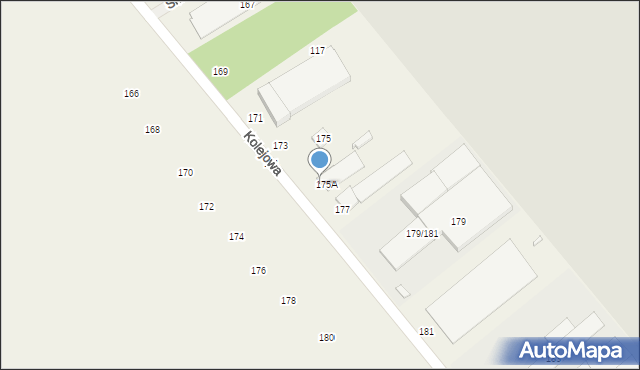 Komorniki, Kolejowa, 175s, mapa Komorniki