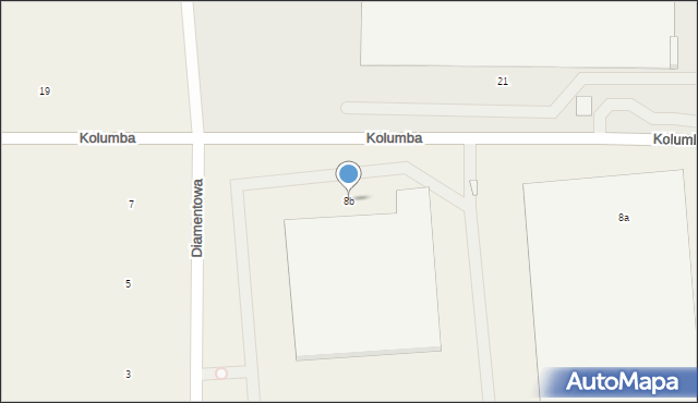 Komorniki, Kolumba Krzysztofa, 8b, mapa Komorniki