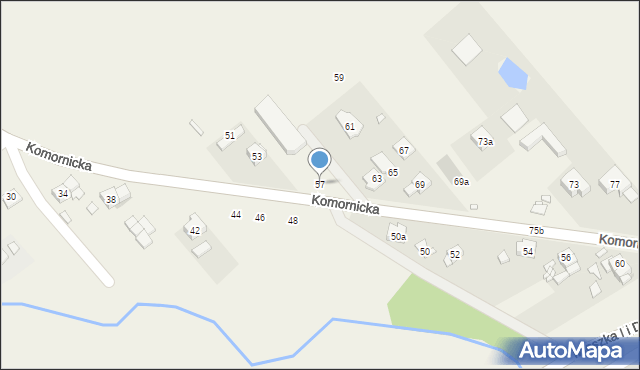 Komorniki, Komornicka, 57, mapa Komorniki