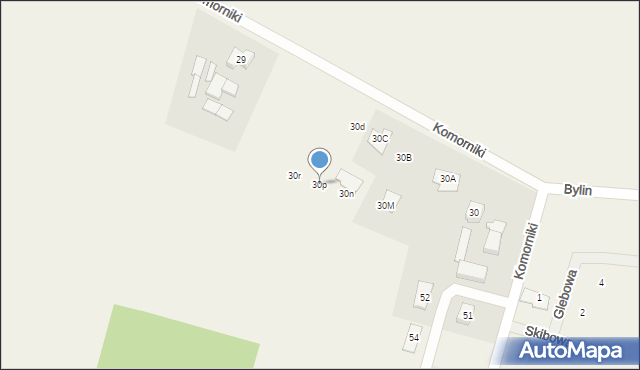 Komorniki, Komorniki, 30p, mapa Komorniki