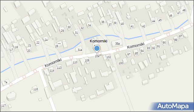 Komorniki, Komorniki, 104, mapa Komorniki