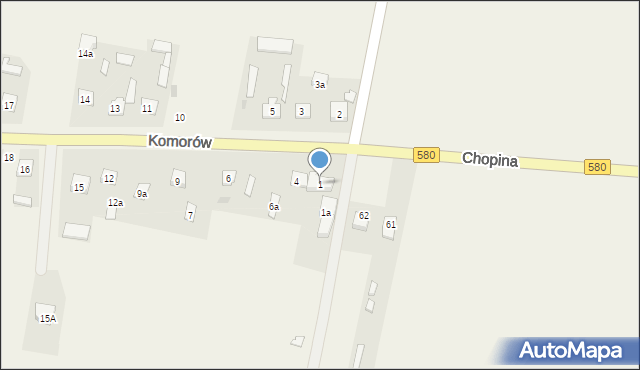 Komorów, Komorów, 1, mapa Komorów