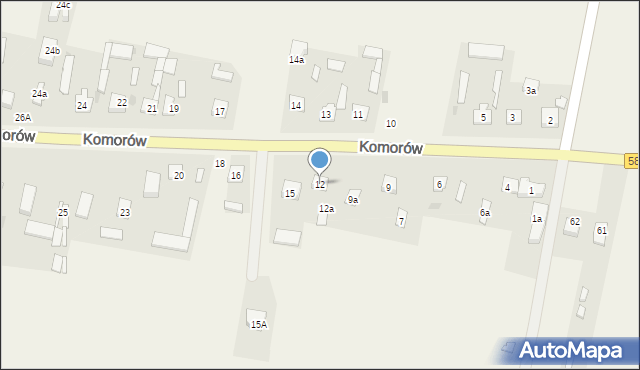 Komorów, Komorów, 12, mapa Komorów