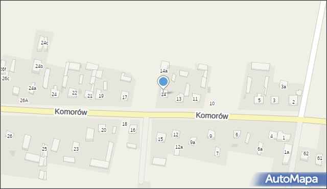 Komorów, Komorów, 14, mapa Komorów