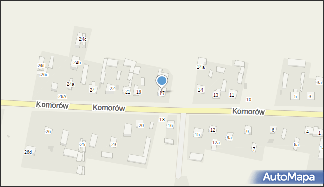 Komorów, Komorów, 17, mapa Komorów