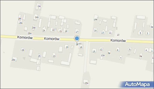 Komorów, Komorów, 18, mapa Komorów