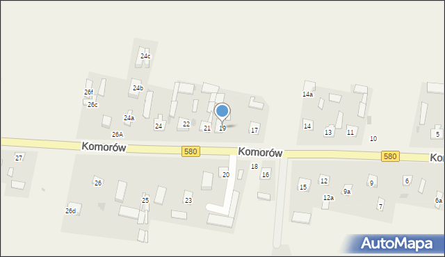 Komorów, Komorów, 19, mapa Komorów
