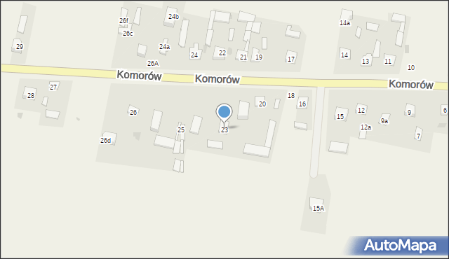 Komorów, Komorów, 23, mapa Komorów