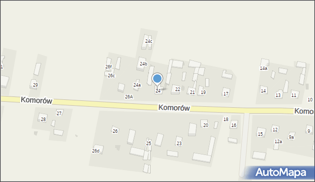 Komorów, Komorów, 24, mapa Komorów