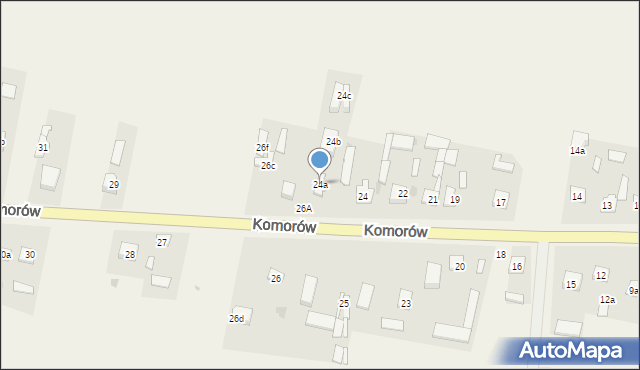 Komorów, Komorów, 24a, mapa Komorów