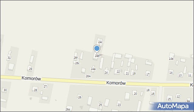 Komorów, Komorów, 24b, mapa Komorów