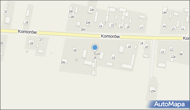 Komorów, Komorów, 25a, mapa Komorów