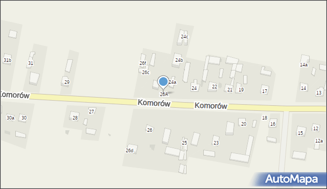 Komorów, Komorów, 26A, mapa Komorów