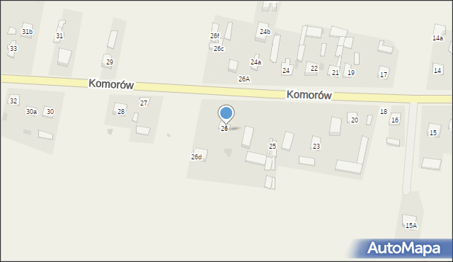 Komorów, Komorów, 26e, mapa Komorów