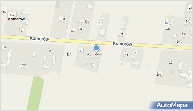 Komorów, Komorów, 30, mapa Komorów