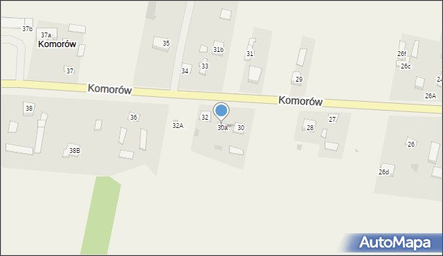 Komorów, Komorów, 30a, mapa Komorów