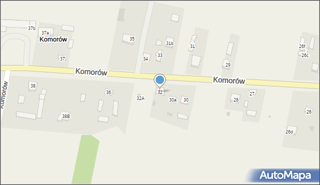 Komorów, Komorów, 32, mapa Komorów