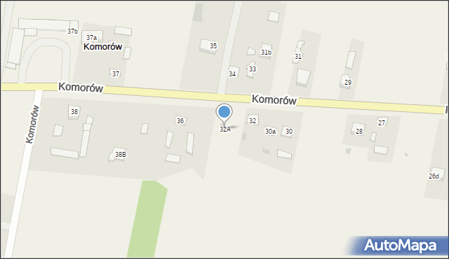 Komorów, Komorów, 32A, mapa Komorów