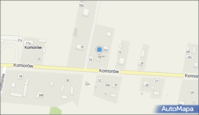 Komorów, Komorów, 33, mapa Komorów