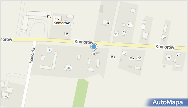 Komorów, Komorów, 36, mapa Komorów