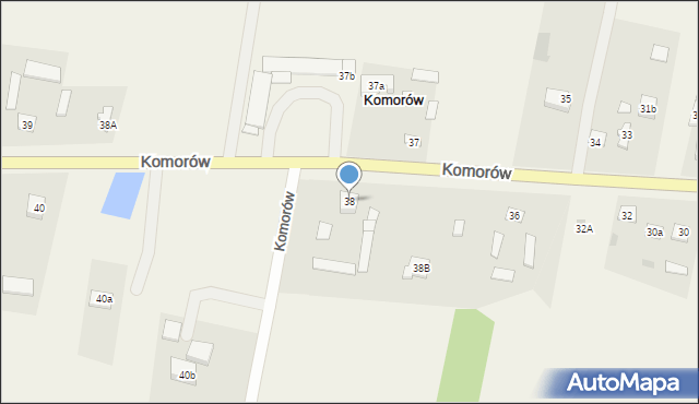 Komorów, Komorów, 38, mapa Komorów