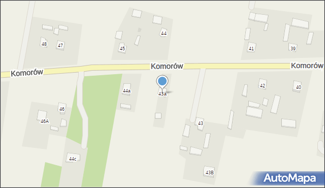 Komorów, Komorów, 43a, mapa Komorów