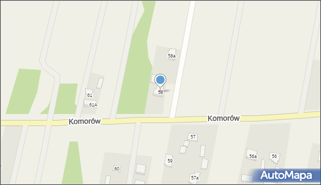 Komorów, Komorów, 58, mapa Komorów