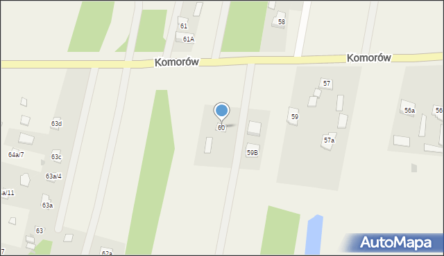 Komorów, Komorów, 60, mapa Komorów