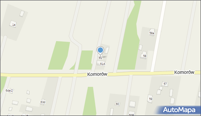 Komorów, Komorów, 61, mapa Komorów