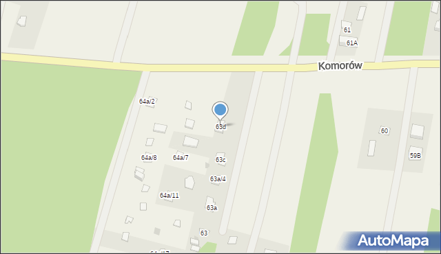 Komorów, Komorów, 63d, mapa Komorów