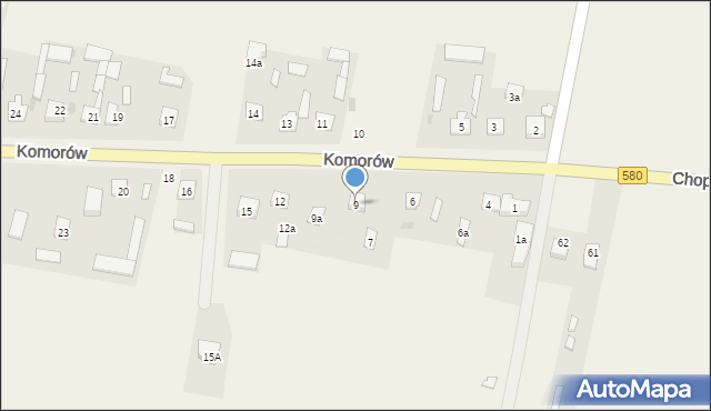 Komorów, Komorów, 9, mapa Komorów