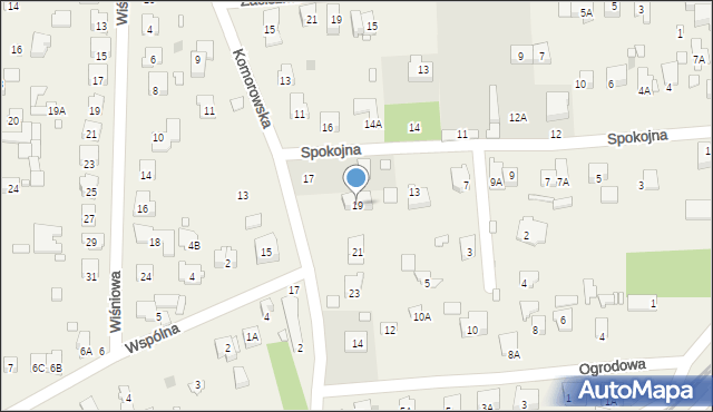 Komorów, Komorowska, 19, mapa Komorów