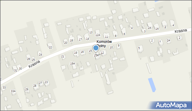 Komorów, Komorów, 15A, mapa Komorów