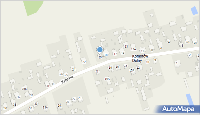 Komorów, Komorów, 20, mapa Komorów