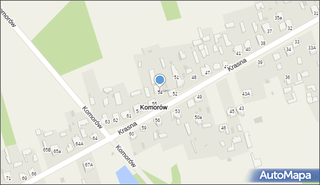 Komorów, Komorów, 54, mapa Komorów