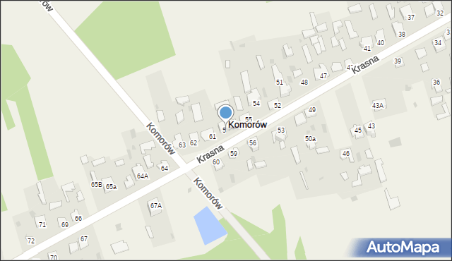 Komorów, Komorów, 58, mapa Komorów