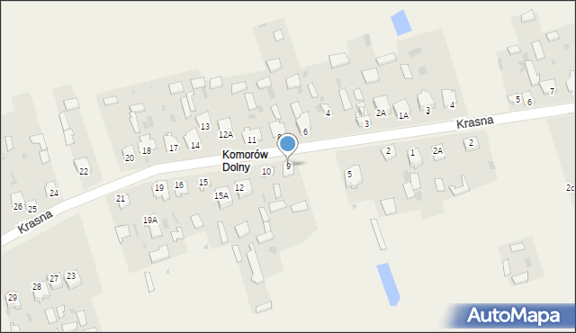 Komorów, Komorów, 9, mapa Komorów