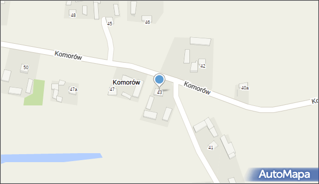 Komorów, Komorów, 43, mapa Komorów