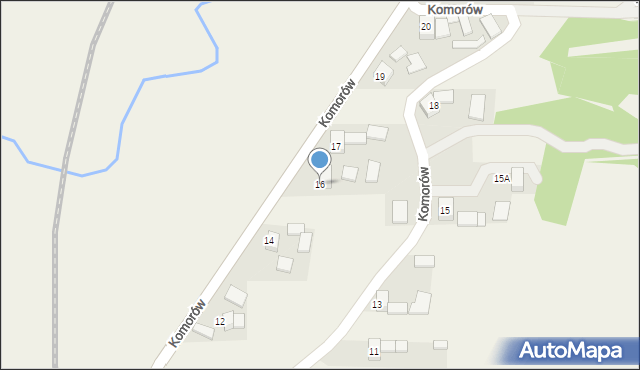 Komorów, Komorów, 16, mapa Komorów