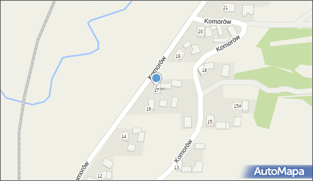 Komorów, Komorów, 17, mapa Komorów