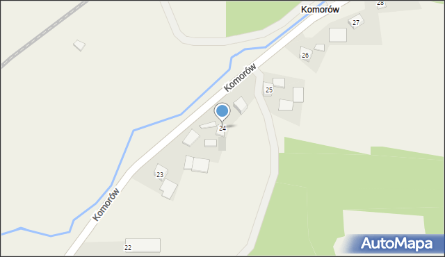 Komorów, Komorów, 24, mapa Komorów