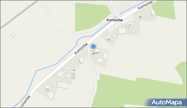 Komorów, Komorów, 25, mapa Komorów